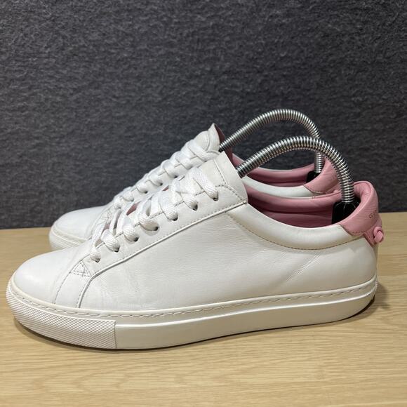 Givenchy Urban Knots Womens Size 38 White/Pink Leather Low Top Sneakers - Picture 1 of 11
